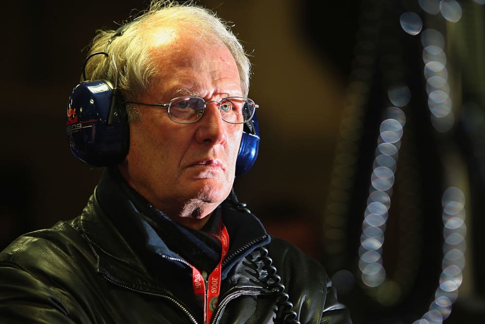 BARCELONA, SPAIN - NOVEMBER 18:   Helmut Marco of Austria and Red Bull Racing in the pits during