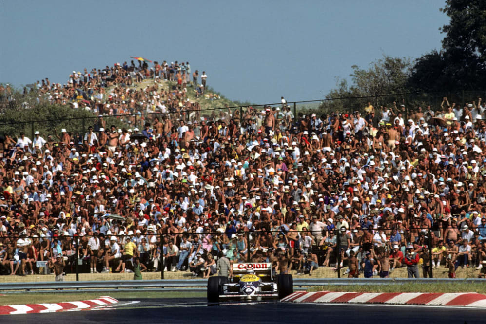 Nelson Piquet, Williams-Honda FW11, Grand Prix of Hungary, Hungaroring, 10 August 1986. (Photo by