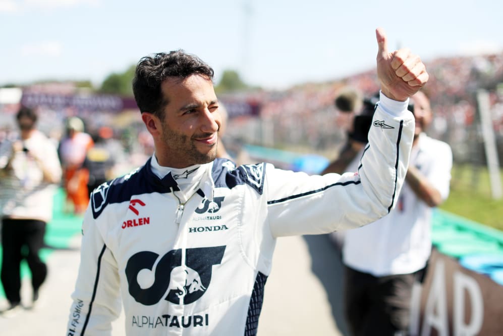 BUDAPEST, HUNGARY - JULY 23: Daniel Ricciardo of Australia and Scuderia AlphaTauri prepares to