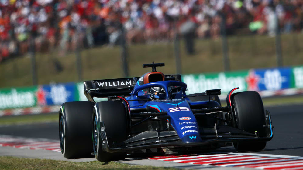 BUDAPEST, HUNGARY - JULY 23: Alexander Albon of Thailand driving the (23) Williams FW45 Mercedes on