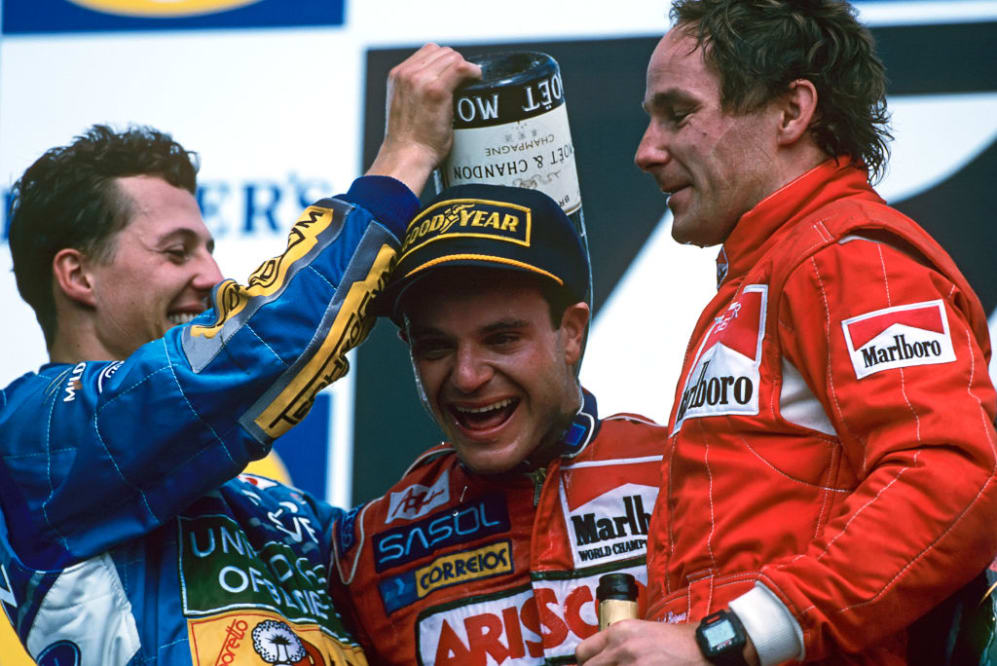 Rubens Barrichello, Michael Schumacher, Gerhard Berger, Grand Prix of Pacific, Okayama