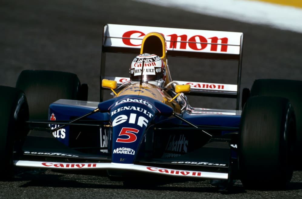 Nigel Mansell, Williams-Renault FW14B, Grand Prix of Portugal, Autodromo do Estoril, 27 September