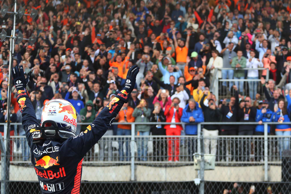 ZANDVOORT, NETHERLANDS - AUGUST 27: Race winner Max Verstappen of the Netherlands and Oracle Red