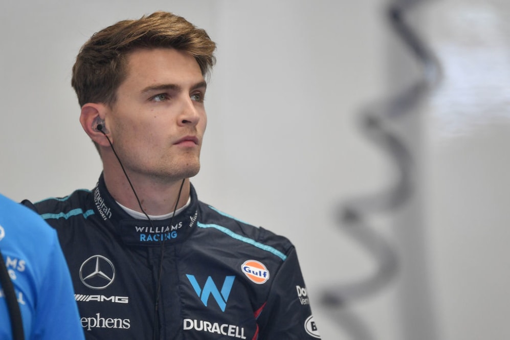 ZANDVOORT, NETHERLANDS - AUGUST 26: Logan Sargeant of USA and Williams Racing in the garage during