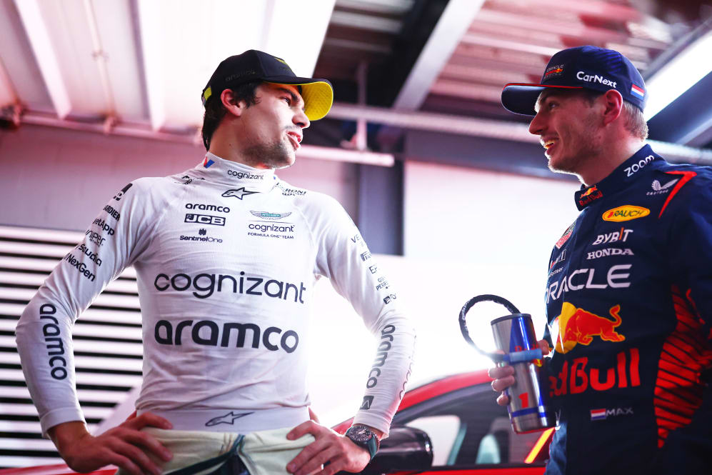 SAO PAULO, BRAZIL - NOVEMBER 03: Pole position qualifier Max Verstappen of the Netherlands and