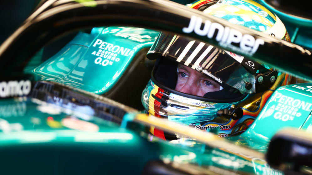 AUSTIN, TEXAS - OCTOBER 22: Sebastian Vettel of Germany and Aston Martin F1 Team prepares to drive