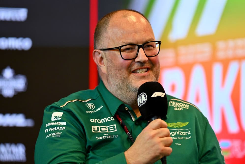 BAKU, AZERBAIJAN - APRIL 28: Tom McCullough, Performance Director at Aston Martin F1 attends the