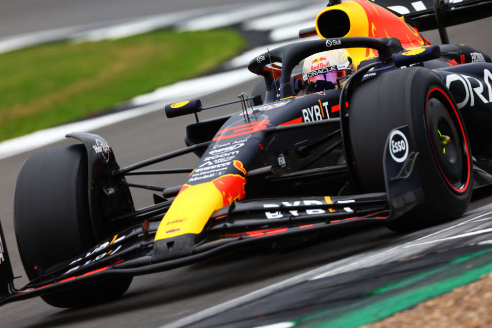 NORTHAMPTON, ENGLAND - JULY 11: Daniel Ricciardo of Australia driving the (3) Oracle Red Bull
