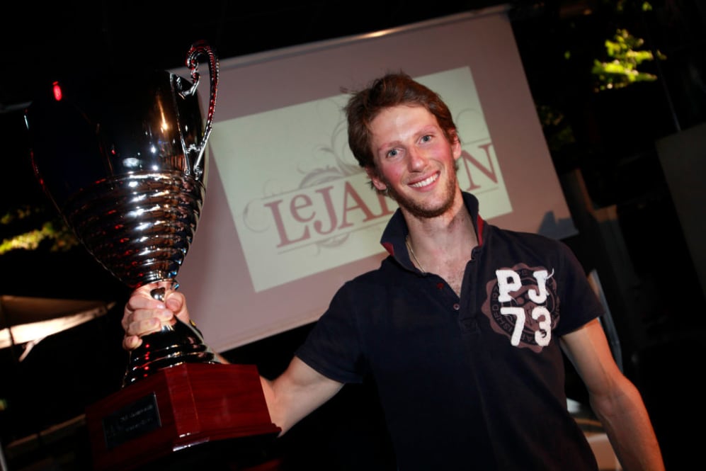 2011 GP2/GP3 Series Prize Giving Ceremony. Monza, Monza, Italy. 11th September. Romain Grosjean