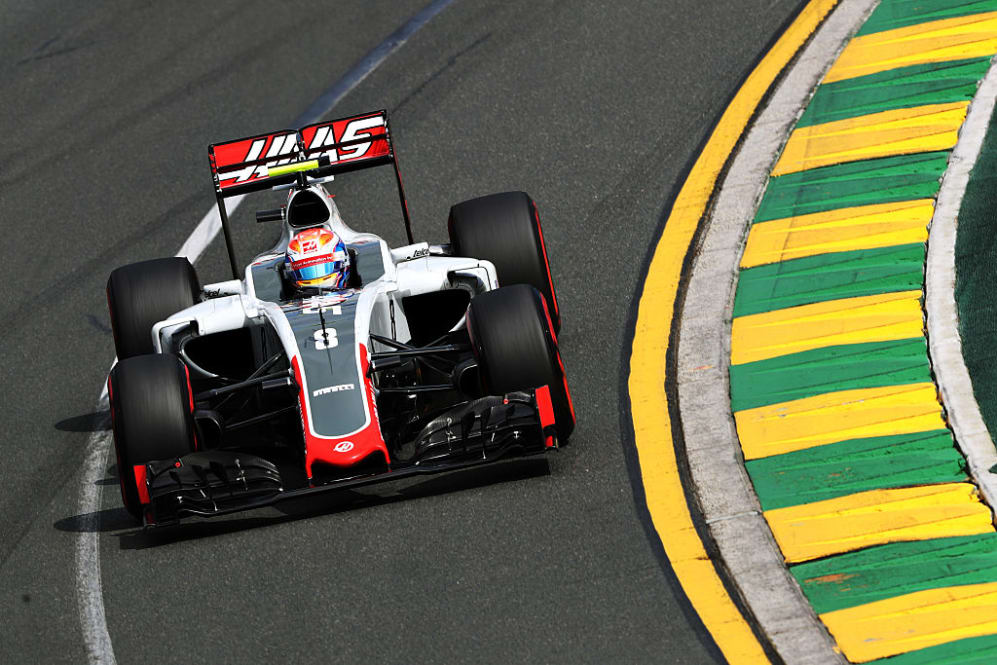 MELBOURNE, AUSTRALIA - MARCH 19: Romain Grosjean of France drives the (8) Haas F1 Team Haas-Ferrari