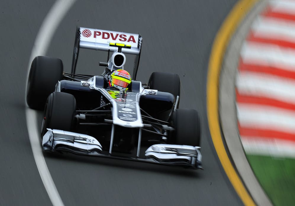 MELBOURNE, AUSTRALIA - MARCH 25:  Pastor Maldonado of Venezuela and Williams drives during practice