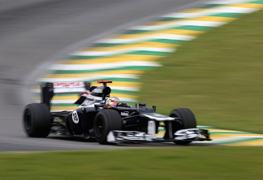 SAO PAULO, BRAZIL - NOVEMBER 24:  Pastor Maldonado of Venezuela and Williams drives during the