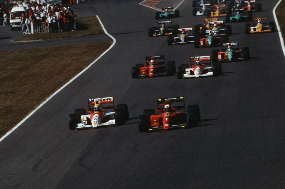 Ayrton Senna, Alain Prost, McLaren-Honda MP4/5B, Ferrari 641, Gran Premio de Japón, Suzuka, 21