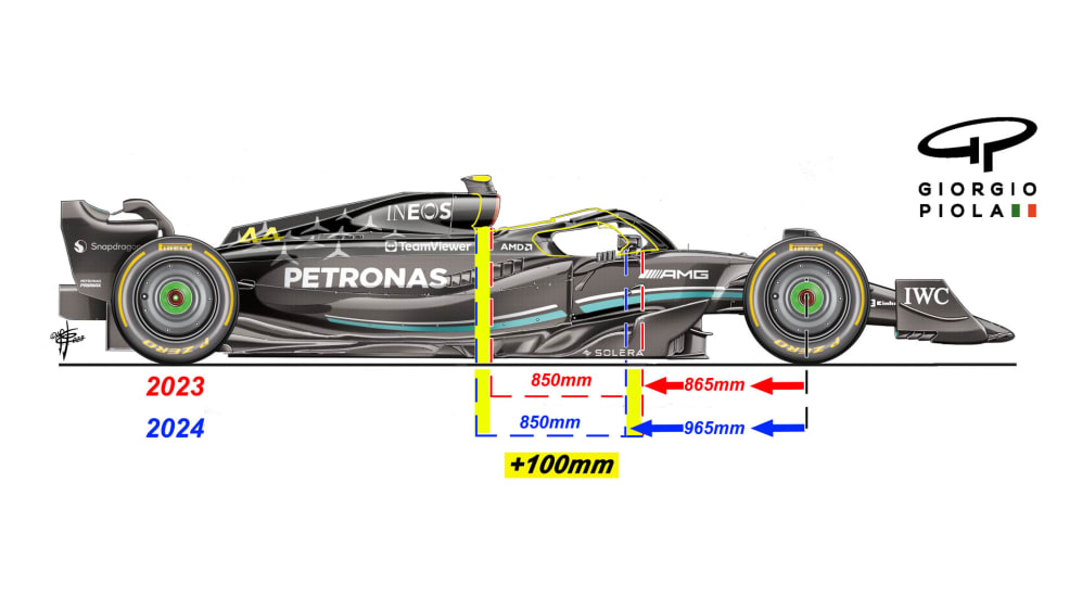 El puesto de conducción de Mercedes se ha situado 10 cm más atrás que el eje delantero.  Esto implicó una reorganización sustancial de la distribución interna.  La caja de cambios se ha acortado en una cantidad similar, manteniendo así la misma longitud total del vehículo.