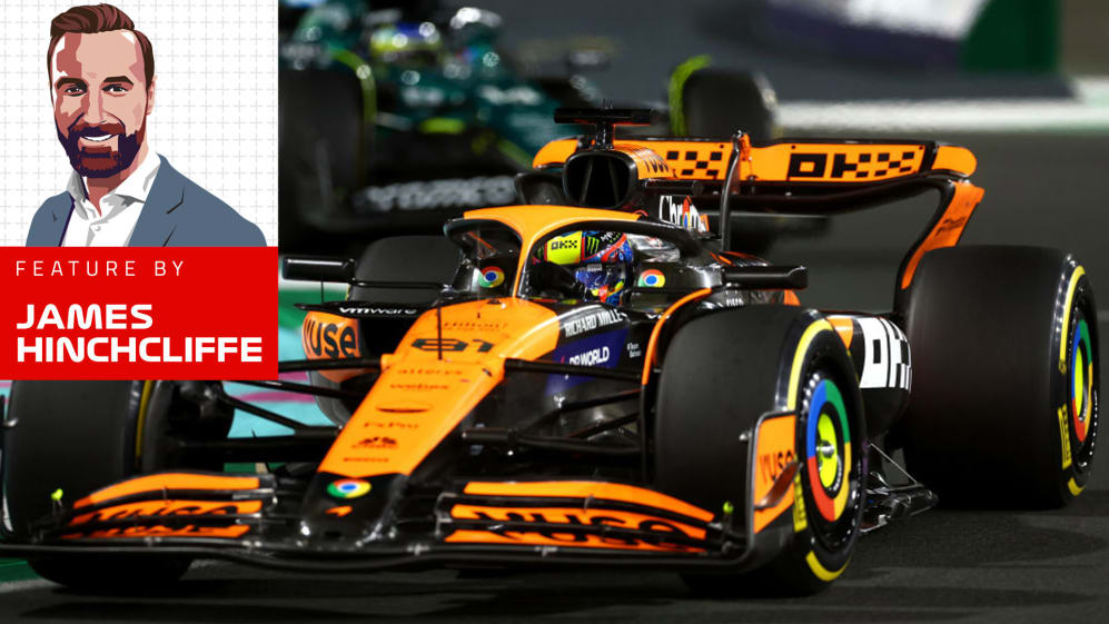 JEDDAH, SAUDI ARABIA - MARCH 08: Oscar Piastri of Australia driving the (81) McLaren MCL38 Mercedes