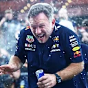 2023: Horner celebrates following a season in which Red Bull and Verstappen dominated to win both championships