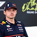 ABU DHABI, UNITED ARAB EMIRATES - DECEMBER 04: Max Verstappen of the Netherlands and Oracle Red Bull Racing looks on in the Drivers Press Conference during previews ahead of the F1 Grand Prix of Abu Dhabi at Yas Marina Circuit on December 04, 2025 in Abu Dhabi, United Arab Emirates. (Photo by Mark Thompson/Getty Images)