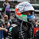 SAO PAULO, BRAZIL - NOVEMBER 09: Second placed Andrea Kimi Antonelli of Italy and Mercedes AMG Petronas F1 Team celebratesin parc ferme during the F1 Grand Prix of Brazil at Autodromo Jose Carlos Pace on November 09, 2025 in Sao Paulo, Brazil. (Photo by Anni Graf - Formula 1/Formula 1 via Getty Images)