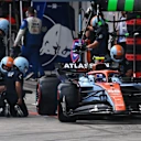 SAO PAULO, BRAZIL - NOVEMBER 08: Carlos Sainz of Spain driving the (55) Williams FW47 Mercedes makes a pitstop during qualifying ahead of the F1 Grand Prix of Brazil at Autodromo Jose Carlos Pace on November 08, 2025 in Sao Paulo, Brazil. (Photo by Mark Sutton - Formula 1/Formula 1 via Getty Images)