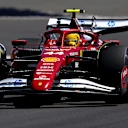 NORTHAMPTON, ENGLAND - JULY 04: Lewis Hamilton of Great Britain driving the (44) Scuderia Ferrari SF-25 on track during practice ahead of the F1 Grand Prix of Great Britain at Silverstone Circuit on July 04, 2025 in Northampton, England. (Photo by Clive Rose/Getty Images)