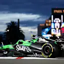LAS VEGAS, NEVADA - NOVEMBER 20: Gabriel Bortoleto of Brazil driving the (5) Kick Sauber C45 Ferrari on track during practice ahead of the F1 Grand Prix of Las Vegas at Las Vegas Strip Circuit on November 20, 2025 in Las Vegas, Nevada. (Photo by Clive Rose/Getty Images)