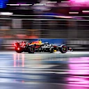 LAS VEGAS, NEVADA - NOVEMBER 21: Yuki Tsunoda of Japan driving the (22) Oracle Red Bull Racing RB21 on track during qualifying ahead of the F1 Grand Prix of Las Vegas at Las Vegas Strip Circuit on November 21, 2025 in Las Vegas, Nevada. (Photo by Hector Vivas/Getty Images)