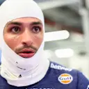 LUSAIL CITY, QATAR - NOVEMBER 28: Carlos Sainz of Spain and Williams prepares to drive in the garage during practice ahead of the F1 Grand Prix of Qatar at Lusail International Circuit on November 28, 2025 in Lusail City, Qatar. (Photo by Peter Fox/Getty Images)