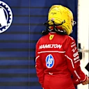 LUSAIL CITY, QATAR - NOVEMBER 28: Lewis Hamilton of Great Britain and Scuderia Ferrari looks on during Sprint Qualifying ahead of the F1 Grand Prix of Qatar at Lusail International Circuit on November 28, 2025 in Lusail City, Qatar. (Photo by Mark Sutton - Formula 1/Formula 1 via Getty Images)
