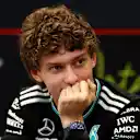 LUSAIL CITY, QATAR - NOVEMBER 27: Andrea Kimi Antonelli of Italy and Mercedes AMG Petronas F1 Team looks on in the Drivers Press Conference during previews ahead of the F1 Grand Prix of Qatar at Lusail International Circuit on November 27, 2025 in Lusail City, Qatar. (Photo by Clive Rose/Getty Images)