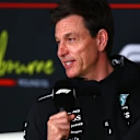 MELBOURNE, AUSTRALIA - MARCH 06: Toto Wolff, Executive Director of Mercedes AMG Petronas F1 Team in the Team Principals Press Conference during practice ahead of the F1 Grand Prix of Australia at Albert Park Grand Prix Circuit on March 06, 2026 in Melbourne, Australia. (Photo by Joe Portlock/Getty Images)