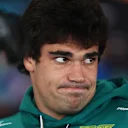 MELBOURNE, AUSTRALIA - MARCH 07: 22nd placed qualifier Lance Stroll of Canada and Aston Martin F1 Team is interviewed during qualifying ahead of the F1 Grand Prix of Australia at Albert Park Grand Prix Circuit on March 07, 2026 in Melbourne, Australia. (Photo by Peter Fox/Getty Images)