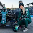 Hawkins earned a chance to drive F1 machinery via her role at Aston Martin