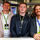 Rugby union player Owen Farrell, actor Kit Connor and golfer Tommy Fleetwood looked to be enjoying the event from the Red Bull garage