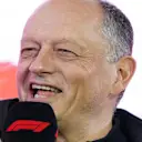 Ferrari team principal Frederic Vasseur speaks during a talk session as part of the 2024 FIA