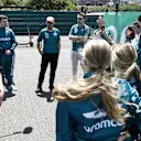 Alonso and de la Rosa joined the students for an afternoon on the track