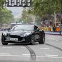 An Aston Martin also hit the streets during the F1 Road Show in Barcelona