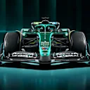 CGI static renders of the AMR25 reveal, Feb 23, 2025.