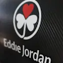 SHANGHAI, CHINA - MARCH 21: A shamrock and Eddie Jordan name tribute decal is seen on the Aston