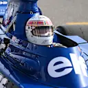 BAHRAIN, BAHRAIN - APRIL 13: Sir Jackie Stewart drives his Tyrrell 006 on track prior to the F1