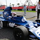 BAHRAIN, BAHRAIN - APRIL 13: Sir Jackie Stewart drives his Tyrrell 006 on track prior to the F1