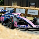 Paul Aron drives the Alpine A523 at Goodwood