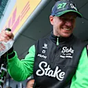 The celebrations continued long after Hulkenberg's podium was confirmed