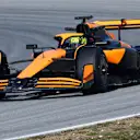 Norris was the other driver in action on Tuesday in a modified McLaren