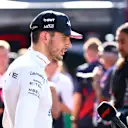 SPIELBERG, AUSTRIA - JUNE 28: 8th placed qualifier Esteban Ocon of France and Alpine F1 talks to the media in the Paddock after Sprint Qualifying ahead of the F1 Grand Prix of Austria at Red Bull Ring on June 28, 2024 in Spielberg, Austria. (Photo by Bryn Lennon - Formula 1/Formula 1 via Getty Images)