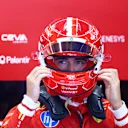 SPIELBERG, AUSTRIA - JUNE 29: Charles Leclerc of Monaco and Ferrari prepares to drive in the garage during qualifying ahead of the F1 Grand Prix of Austria at Red Bull Ring on June 29, 2024 in Spielberg, Austria. (Photo by Bryn Lennon - Formula 1/Formula 1 via Getty Images)