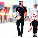 SPIELBERG, AUSTRIA - JUNE 29: 12th placed qualifier Kevin Magnussen of Denmark and Haas F1 walks in the Pitlane during qualifying ahead of the F1 Grand Prix of Austria at Red Bull Ring on June 29, 2024 in Spielberg, Austria. (Photo by Bryn Lennon - Formula 1/Formula 1 via Getty Images)