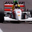 IMOLA, ITALY - MAY 19: Sebastian Vettel drives the McLaren MP4/8 of Ayrton Senna on track prior to