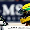 IMOLA, ITALY - MAY 19: Sebastian Vettel prepares to drive the McLaren MP4/8 of Ayrton Senna on