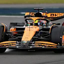 NORTHAMPTON, ENGLAND - JULY 07: Oscar Piastri of Australia driving the (81) McLaren MCL38 Mercedes on track during the F1 Grand Prix of Great Britain at Silverstone Circuit on July 07, 2024 in Northampton, England. (Photo by Peter Fox - Formula 1/Formula 1 via Getty Images)