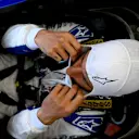 NORTHAMPTON, ENGLAND - JULY 05: Daniel Ricciardo of Australia and Visa Cash App RB prepares to drive in the garage during practice ahead of the F1 Grand Prix of Great Britain at Silverstone Circuit on July 05, 2024 in Northampton, England. (Photo by Rudy Carezzevoli/Getty Images)